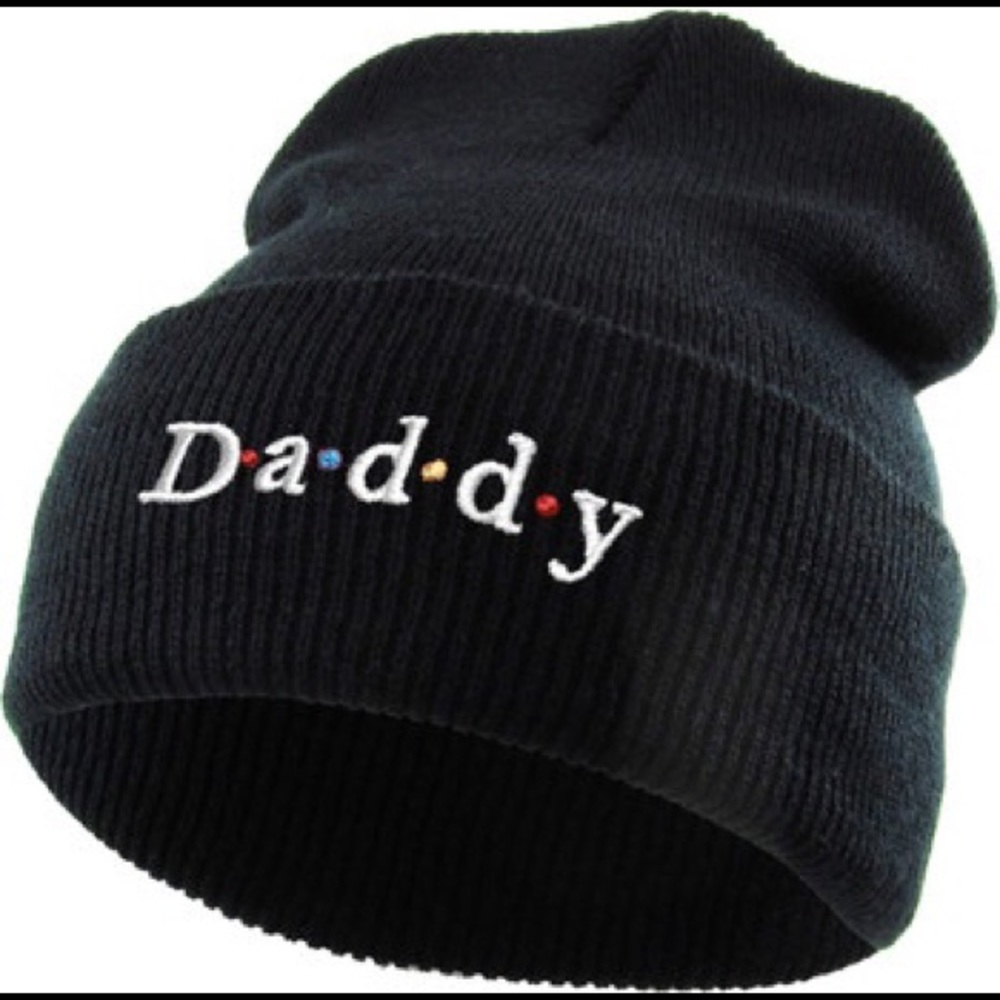 D🔴A🔵D🟡D🔴Y Embroidered Beanie